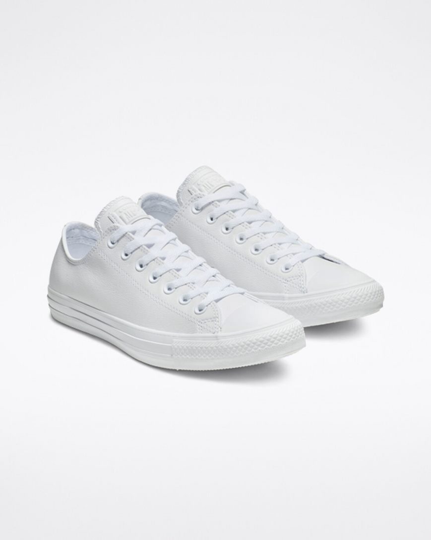 Tenisi Barbati Converse Chuck Taylor All Star Piele Albi | RO GKYFR879